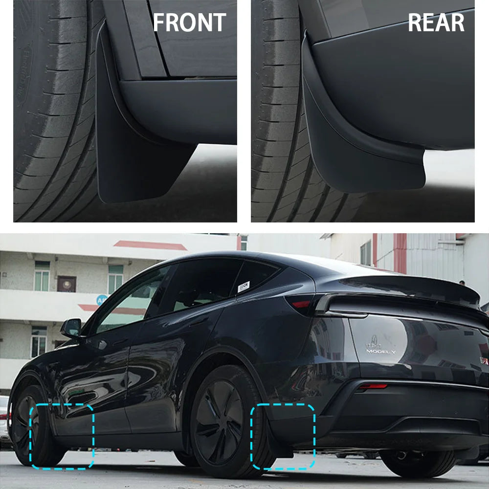 TESY Mud Flaps For Tesla New Model Y 2025 Launch Juniper  No Drilling/Tape Splash Guards Fenders Mudguards Mudflaps