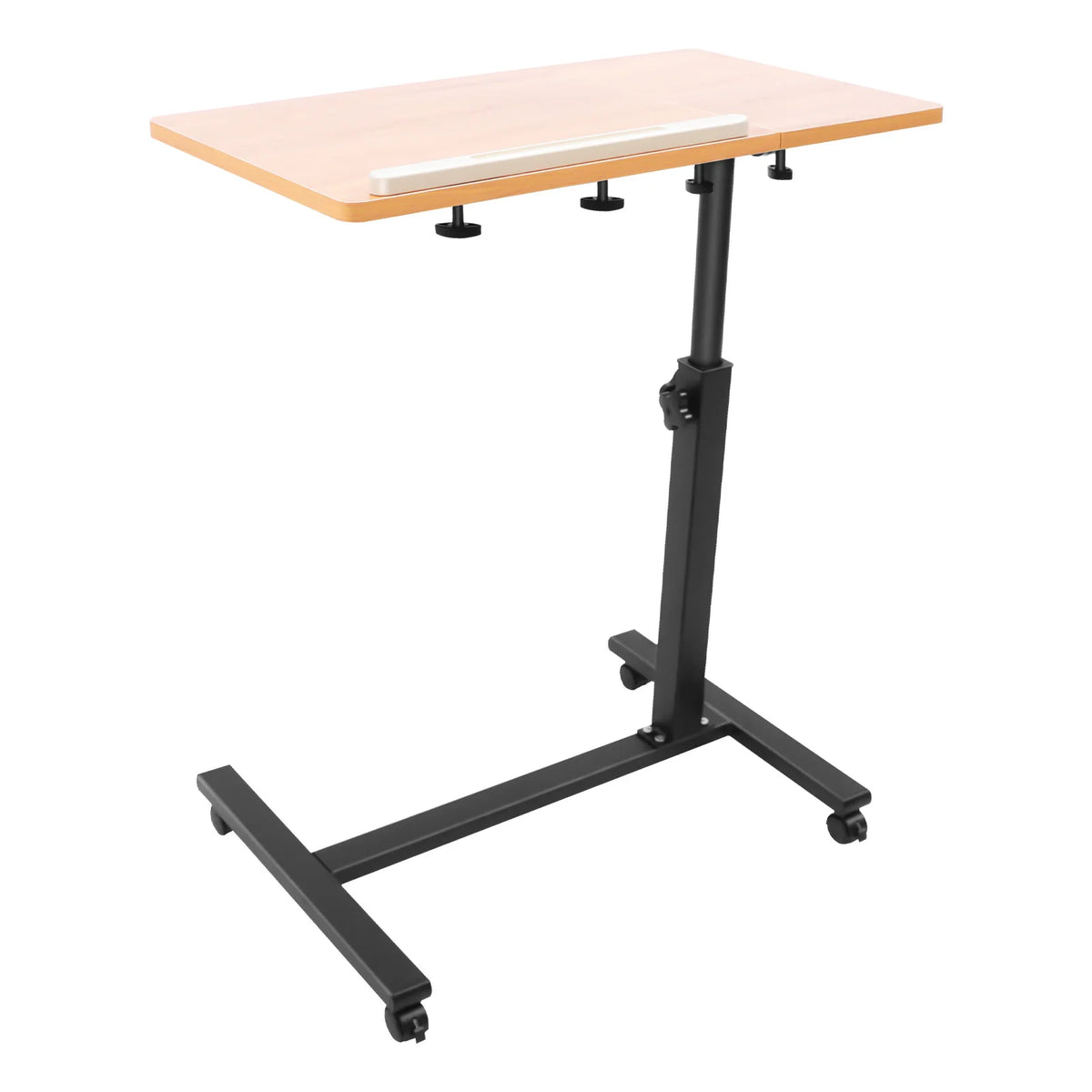 Mobile Laptop Table Adjustable 360° Rotation Computer Mobile Stand, Rolling Laptop Stand w/ Tilting Top 58-90cm