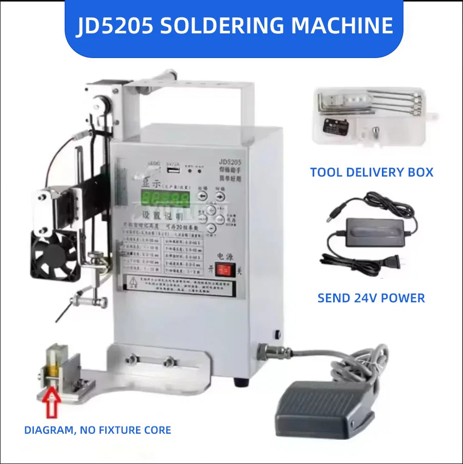 Top Automatic Tin Feeding Soldering Machine Foot-Operated Soldering Station Plug Circuit Board USB Welding Equipment Spot Welder