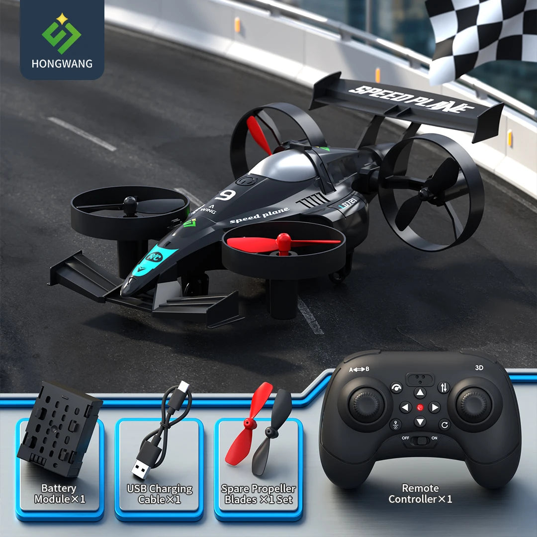 L0721 RC Aircraft Amphibious Remote Control Drift Car 360° Roll Land and Air Experience Speed Plane Dual Mode RC Car & Airplane