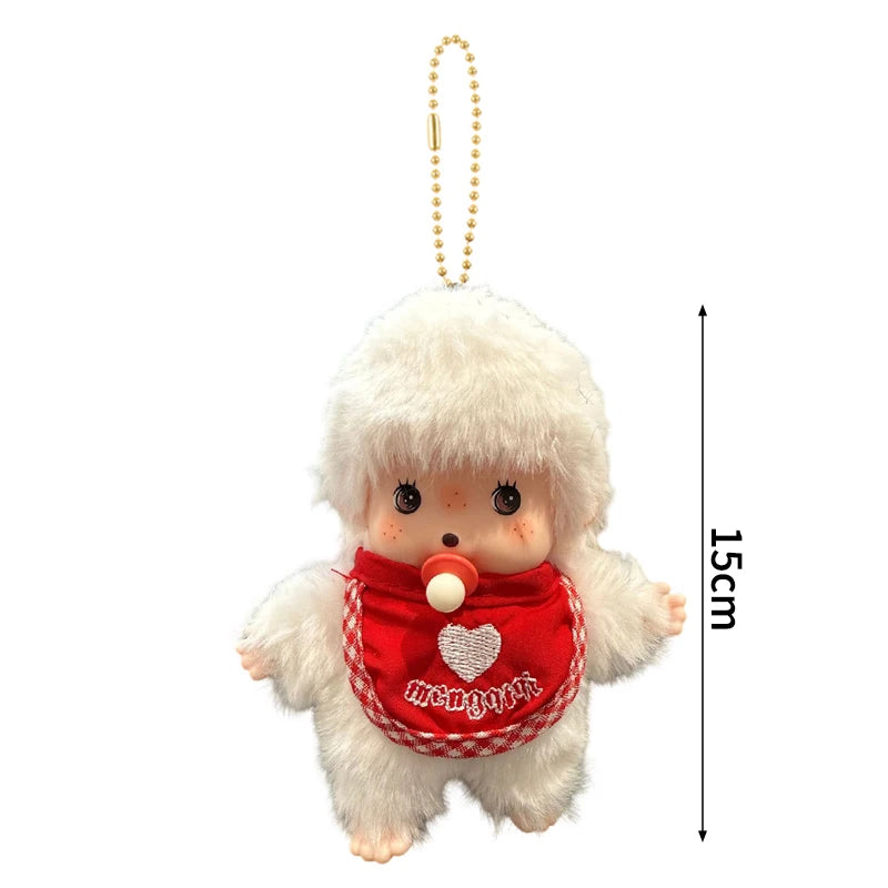 Monchhichi Plush Keychain Kawaii Monchichi Pendant Backpack Charms Cartoon Monchich Keyring Party Favor Gifts 키티 몬치치 モンチッチ