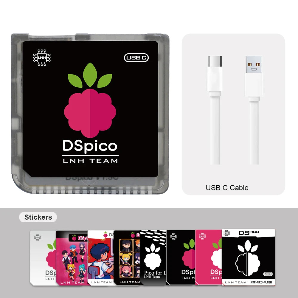 Chiscart  DSpico USB C Version Game Cartridge For NDS NDSL DSi 3DS Consoles