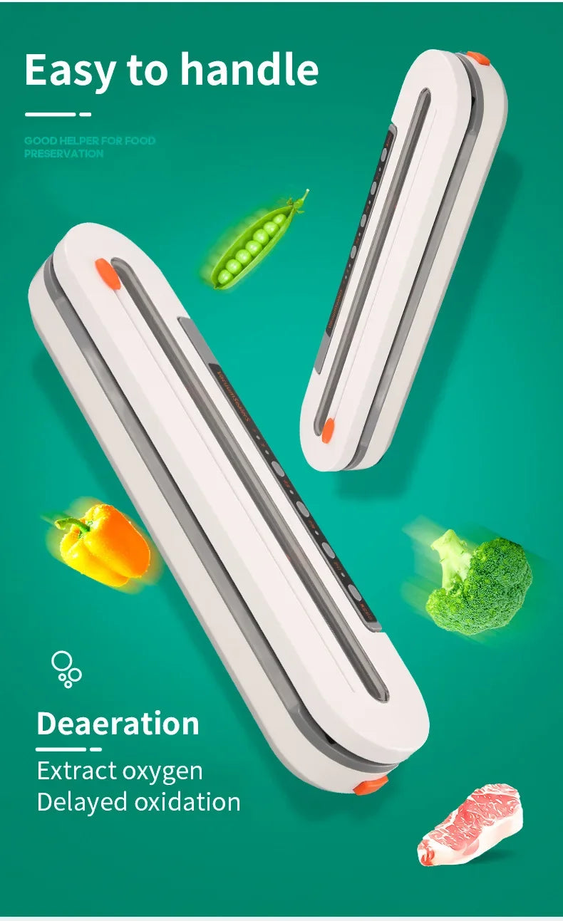 New Automatic 30cm Vacuum packaging machine Food Vacuum sealer for Dry wet soft powder Household food Storage Sealing machine