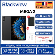 Blackview MEGA 2 Android 15 Tablet 12 inch 2K Display 36(12+24)GB 256GB Unisoc T615 9000mAh Battery Widevine L1 Pad PC