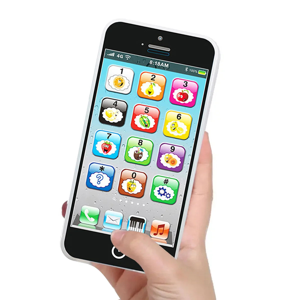 Children Simulation Phone Baby Musical Early Educational Toys English Learning Cellphone with Light Sound Mobile Vocal Toy