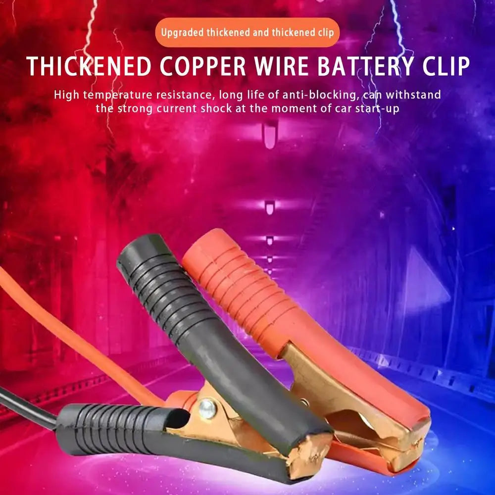 Jump-start your car effortlessly with this quick-charging lithium battery jump starter—featuring double USB ports for charging your devices on the go!