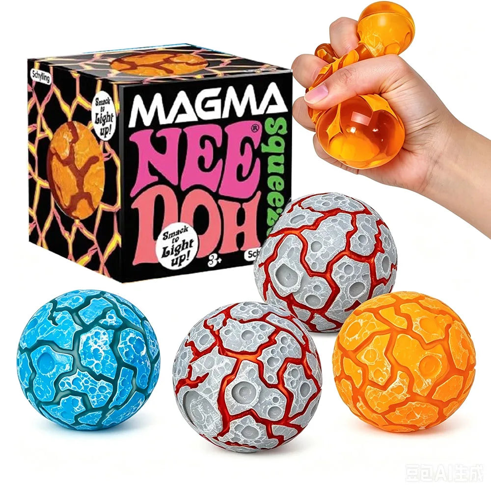 NeeDoh Fuzz Ball Blind Box Series Desktop Ornament Stress Relief Toys Suitable For People Under Pressure Fun Soft Stress Ball