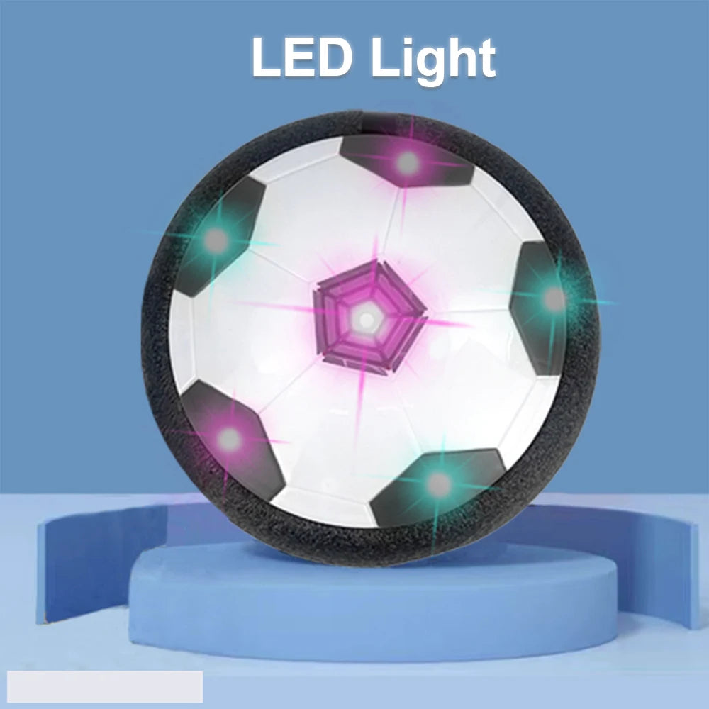 Score big fun with this electric floating soccer ball toy—featuring LED lights and music to keep kids entertained for hours!