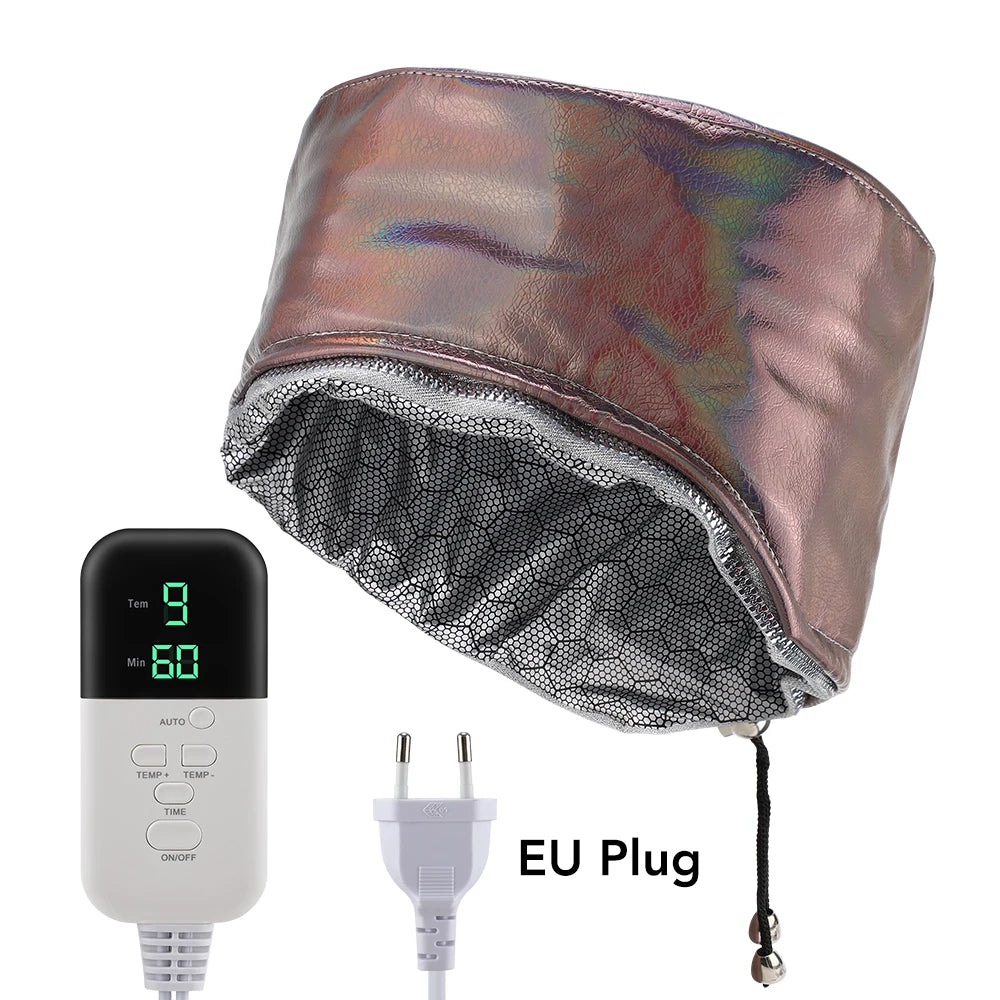 SPA Heat Cap Hair Steamer 9-level Temperature and 5 Timed Settings Hair Mask Hair Heating Cap for Hair Treatment Home Use