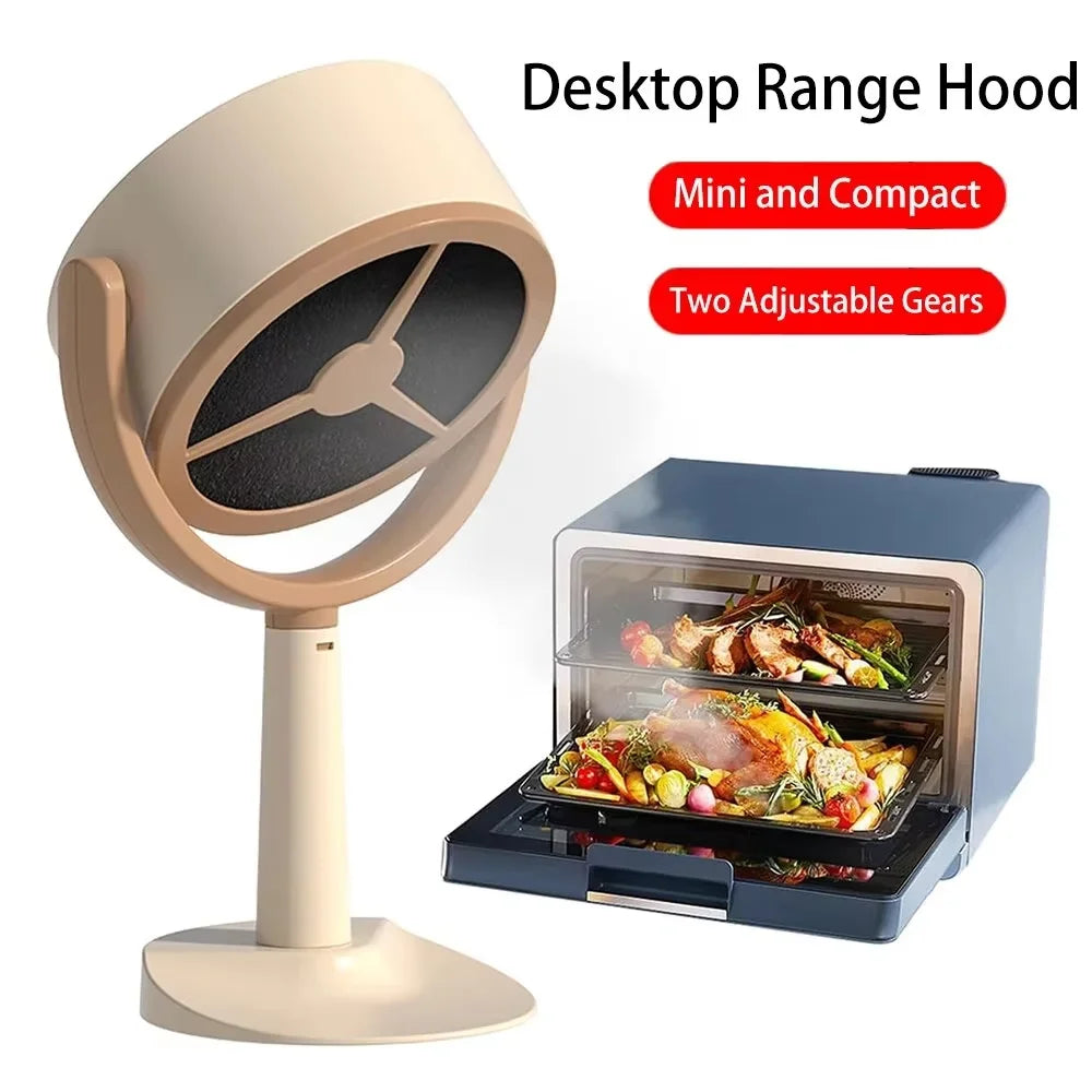 USB Desktop Range Hoods Portable Exhaust Fan Adjustable Angle Small Kitchen Hood Extractor Barbecue Large Suction Cooker Hood