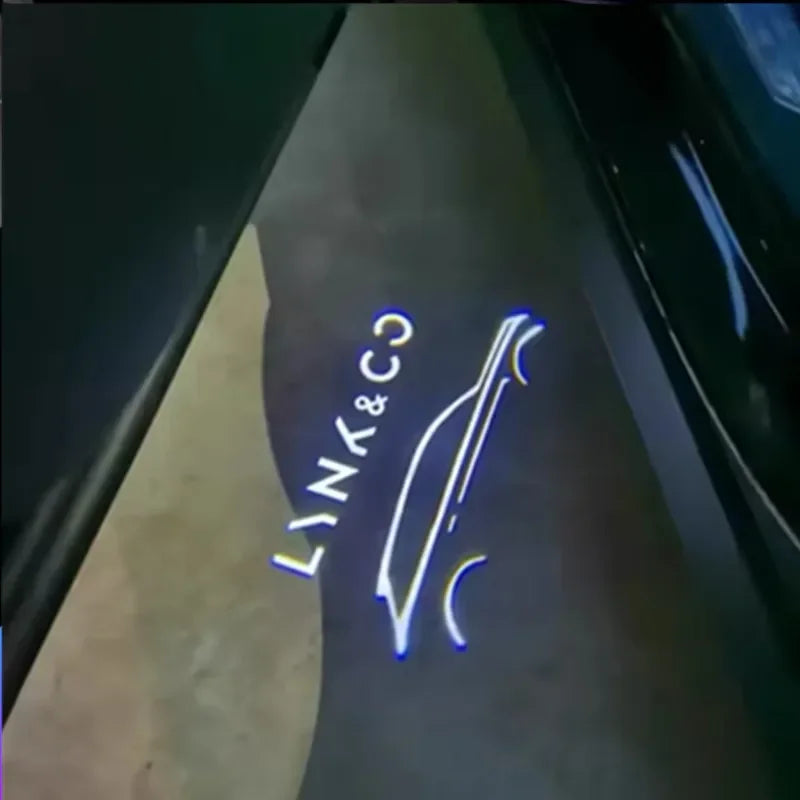 2pcs Led Car Door Welcome Logo Light for Lynk&Co 01 02 03 05 09 2017-2024 Auto Laser Projector Ghost Shadow Lamps