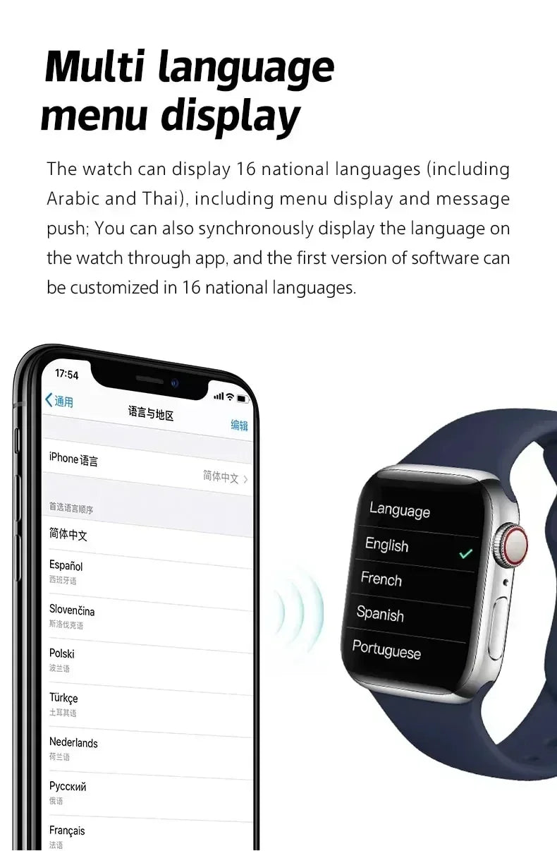 Stay connected and track your health with this stylish smartwatch for men and women—compatible with Android and iOS!