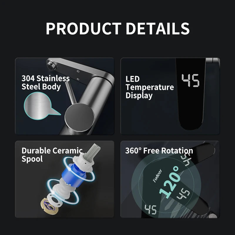 Fudeer 3000W 220V Electric Kitchen Water Heater Tap Instant Hot stainless steel Water Faucet Heater Cold Heating Faucet