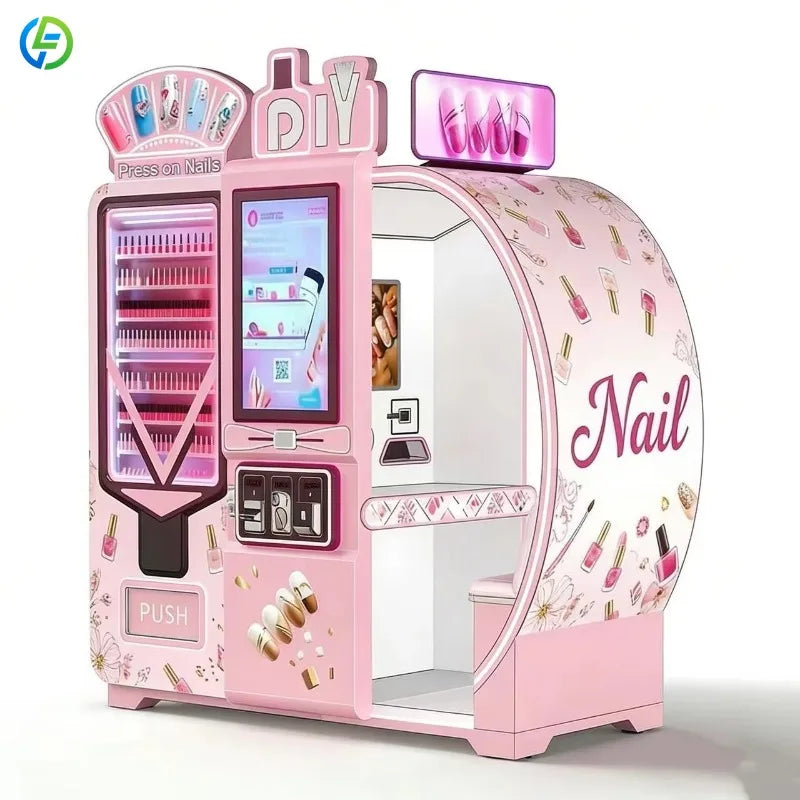 Customized Automated Nail Art Printer Somatosensory Camera 3D Technology Coin QR Code Token Payment Systems Machine