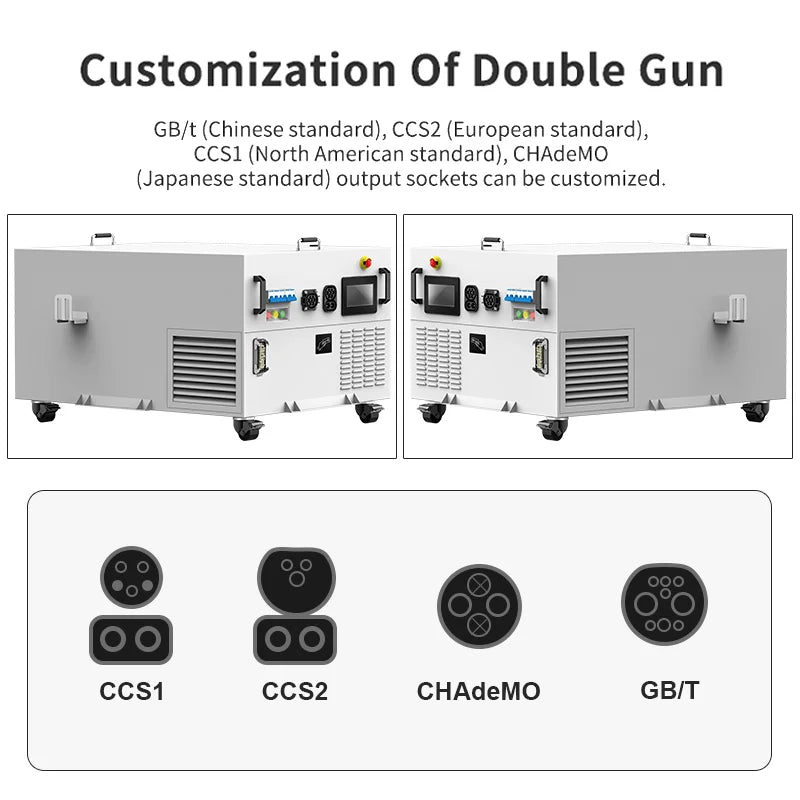 Direct Sale IP54 Mobile Battery Storage Power Bank EV Charger GBT 40kW 40kWh Power Bank for EV Car customize