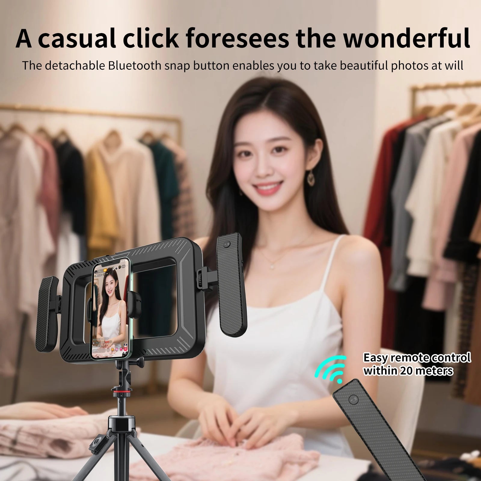 k03 Portable Handheld Ring LED Light New Rabbit Cage Lighting Photography Lamp for Mobile Live Broadcast Selfie Light Decoration