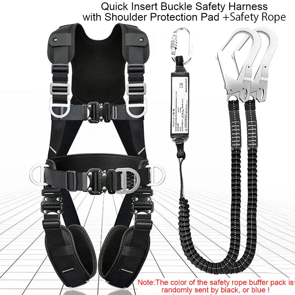 High Altitude Work Safety Harness 5-point Full Body Safety Belt Rope Outdoor Climbing Training Electrician Protective Equipment