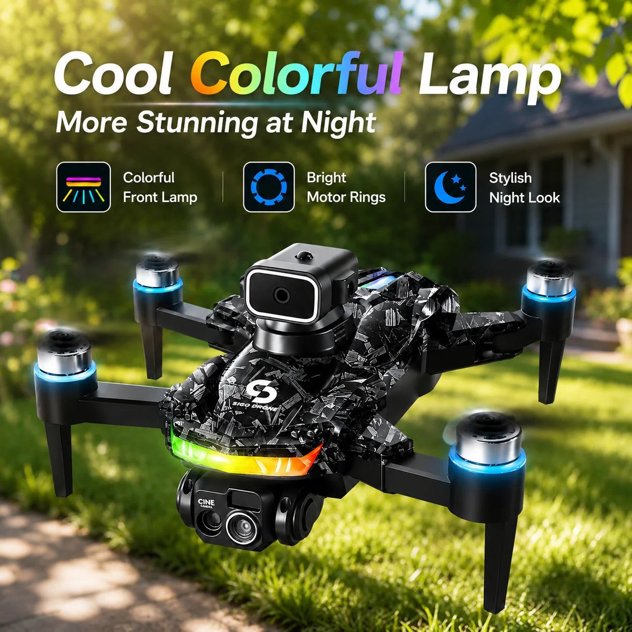 RC Drone Brushless Motor Low Noise Operation 360° Flip Dual HD Camera Smart Obstacle Avoidance Wifi 2.4G Screen Controller Drone Toy