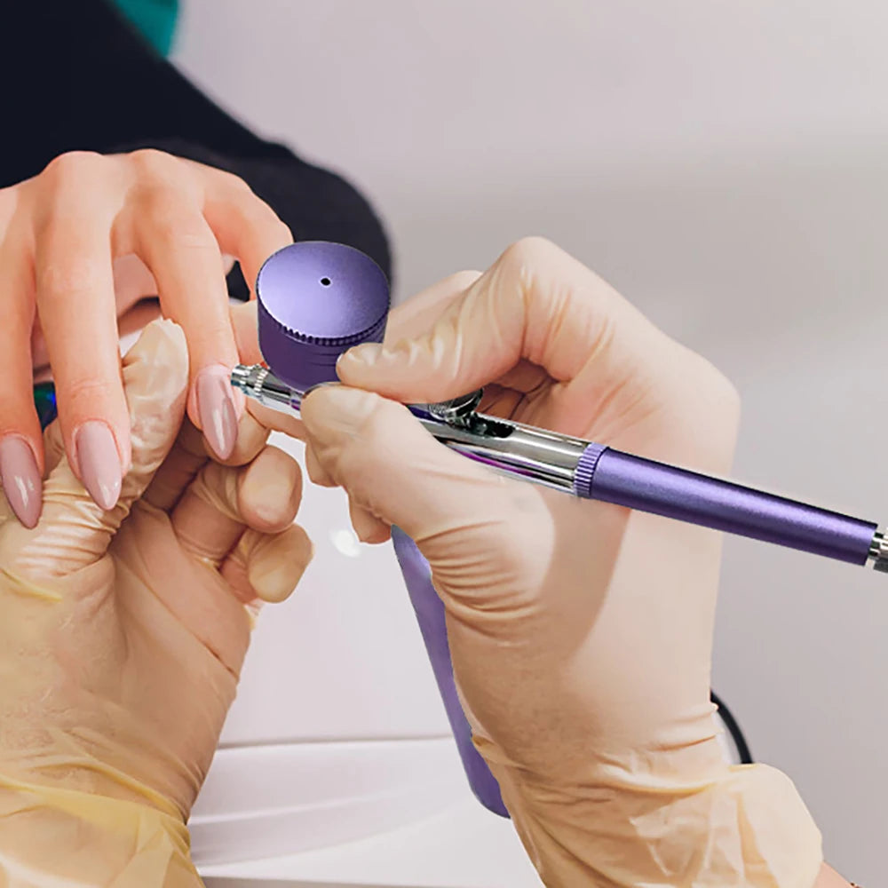 Airbrush Nail Mini Air Brush Nano Oxygen Injector Spray Gun for Nail Art Cake Painting Portable High Pressure Air Compressor
