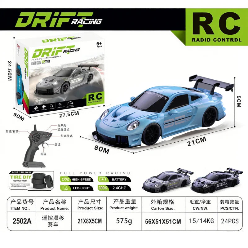 2026 New, Limited Edition Rc Drift GT3 RS 911 mi SU7 1:24 Drift Racing Car, Kids Gift with High Speed Remote Control