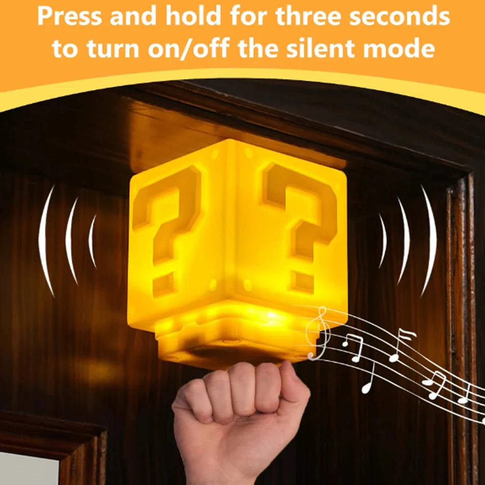LED Question Mark Brick Night Light With Music USB Charging Desk Lamp Light Birthday X-mas Gifts