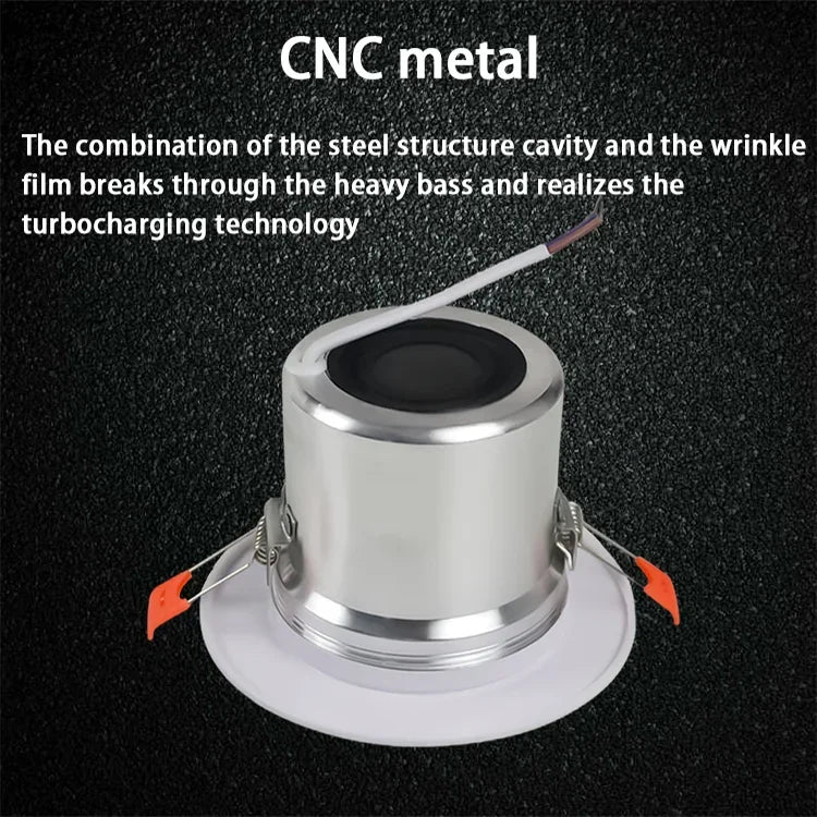 12W Mini Ceiling Speaker Stereo Home Theater Background Music System Public Address In-wall Loudspeaker Bathroom Kitchen Hotel