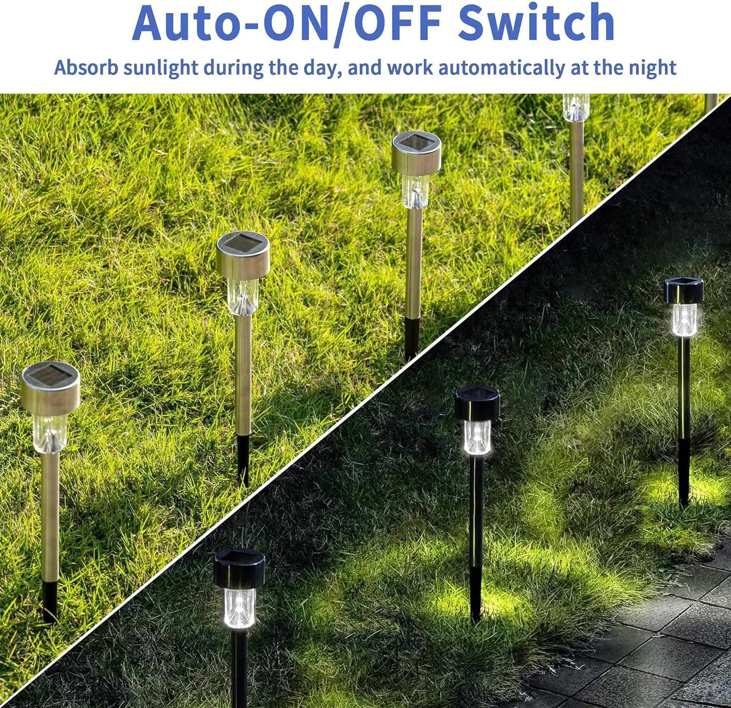 Solar Outdoor Lights New Garden Lamps Powered Landscape Path Yard Backyard Lawn Patio Decorative LED Lighting Waterproof