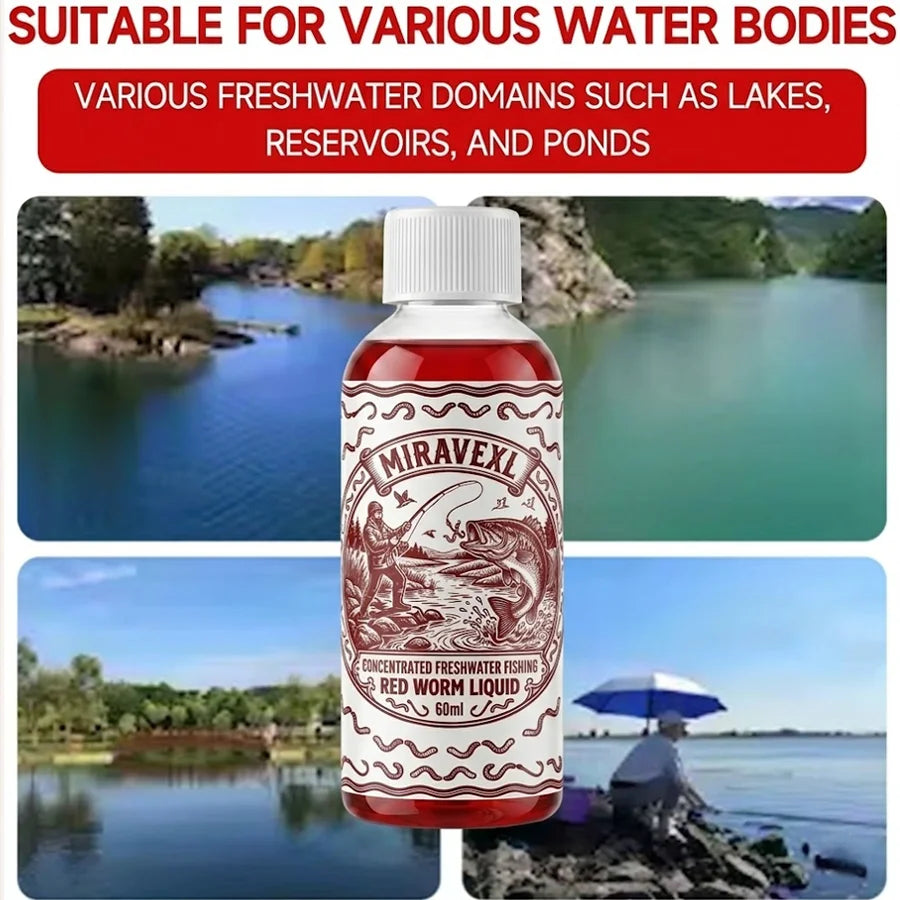 Concentrated Red Worm Liquid Fish Attractant Fishing Bait Additive Strong Scent Freshwater Carp Crucian Fishing Tackle