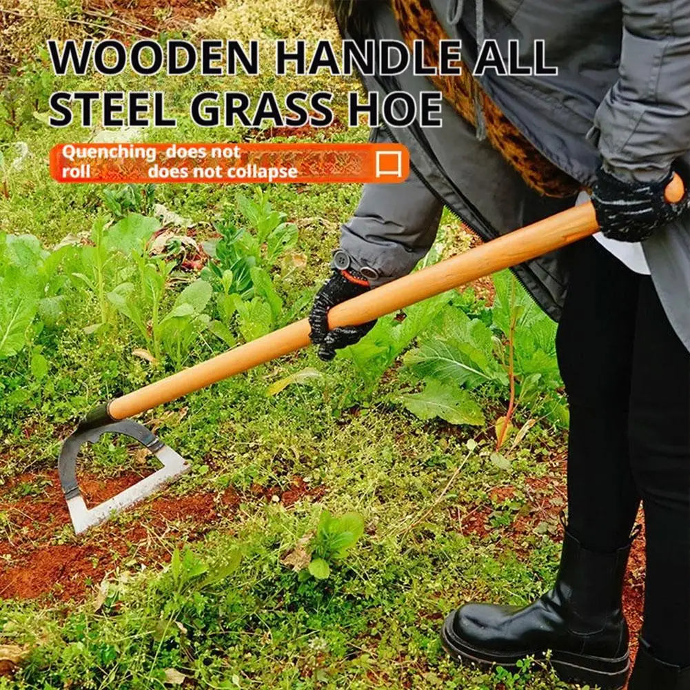14-26CM Professional Weeding Hoe Handheld Hollow Hoe Thickened Manganese Steel Agricultural Weeding Hoe Planting Vegetable Garde