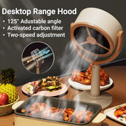 USB Desktop Range Hoods Portable Exhaust Fan Adjustable Angle Small Kitchen Hood Extractor Barbecue Large Suction Cooker Hood