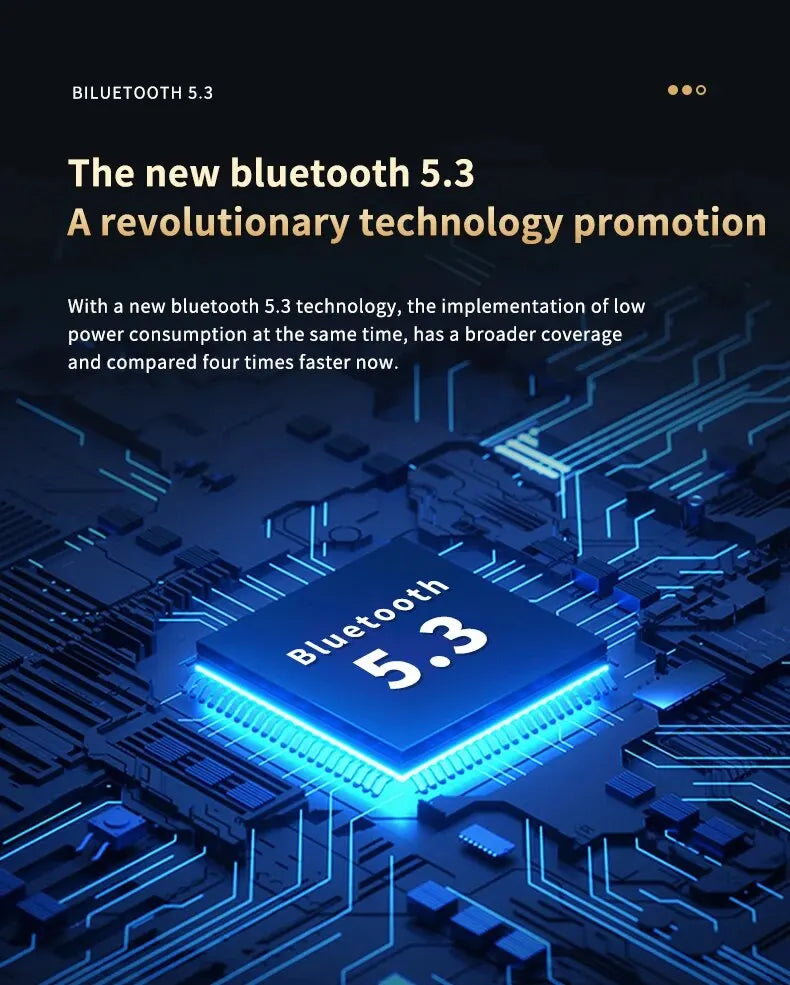 Bluetooth Earphone Headphones Mirror Wireless Stereo Headset