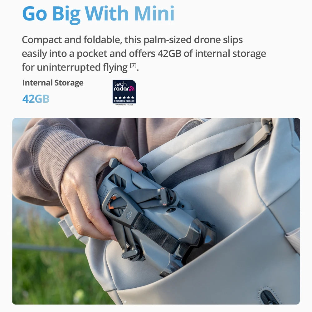 DJI Mini 5 Pro Fly More Combo Plus FPV Drone With Camera Strobe Light & Charger & Cleaning Kit Mini Drones 4k Professional Omnidirectional Obstacle Sensing ActiveTrack