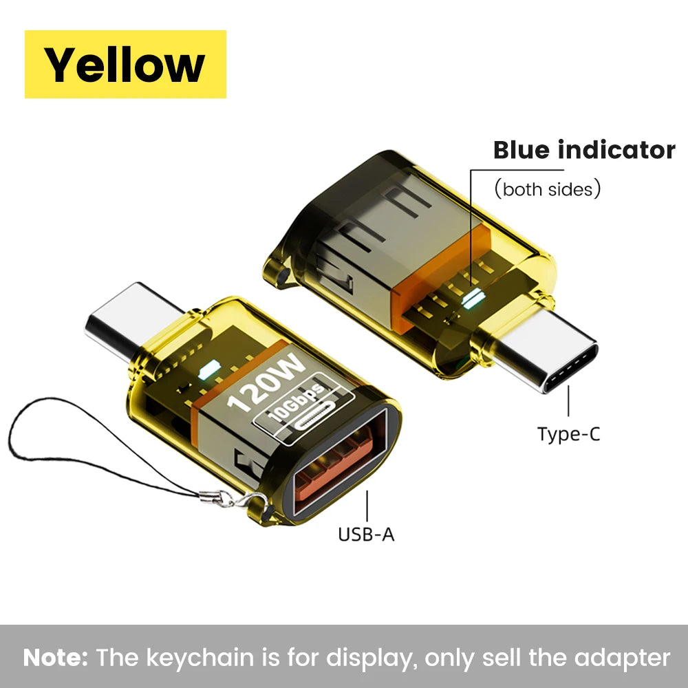 Type C To USB A OTG Adapter USB 3.2 to Type C Fast Charging Connector For iPhone 15 16 Macbook iPad Huawei P60Xiaomi