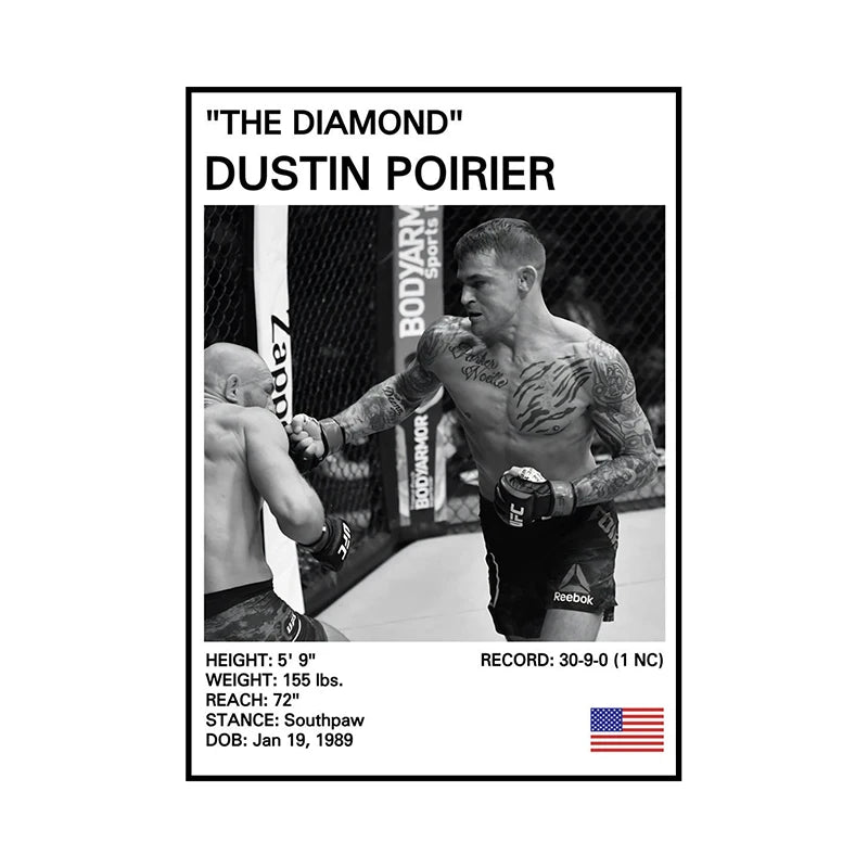 no frame Black and White Boxing Legends Canvas Poster Boxing Inspirational Canvas Painting Print Wall Art for Gym Bedroom Home