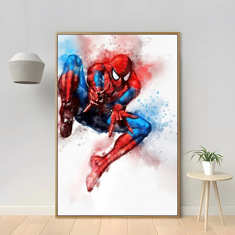 1pc Frameless Canvas Painting SpiderMan Marvel Movie Style Wall Art Posters Superhero Home Decor Canvas Painting Mural Prints