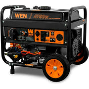New Arrived WEN DF475T Dual Fuel 120V/240V Portable Generator w/ Electric Start Transfer Switch Ready, 4750-Watt, CARB Compliant