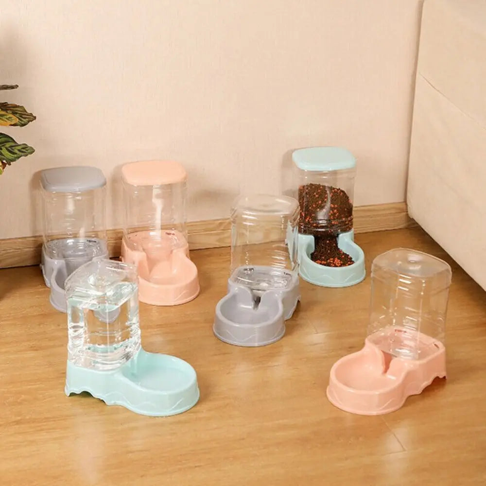Keep your pets happy and hydrated with this automatic pet feeder and water fountain combo—fresh food and water anytime!