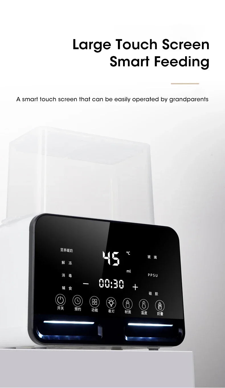 Keep your baby's milk at the perfect temperature with this fast, multifunctional baby bottle warmer—featuring accurate temperature control and a convenient timer, ideal for newborns!