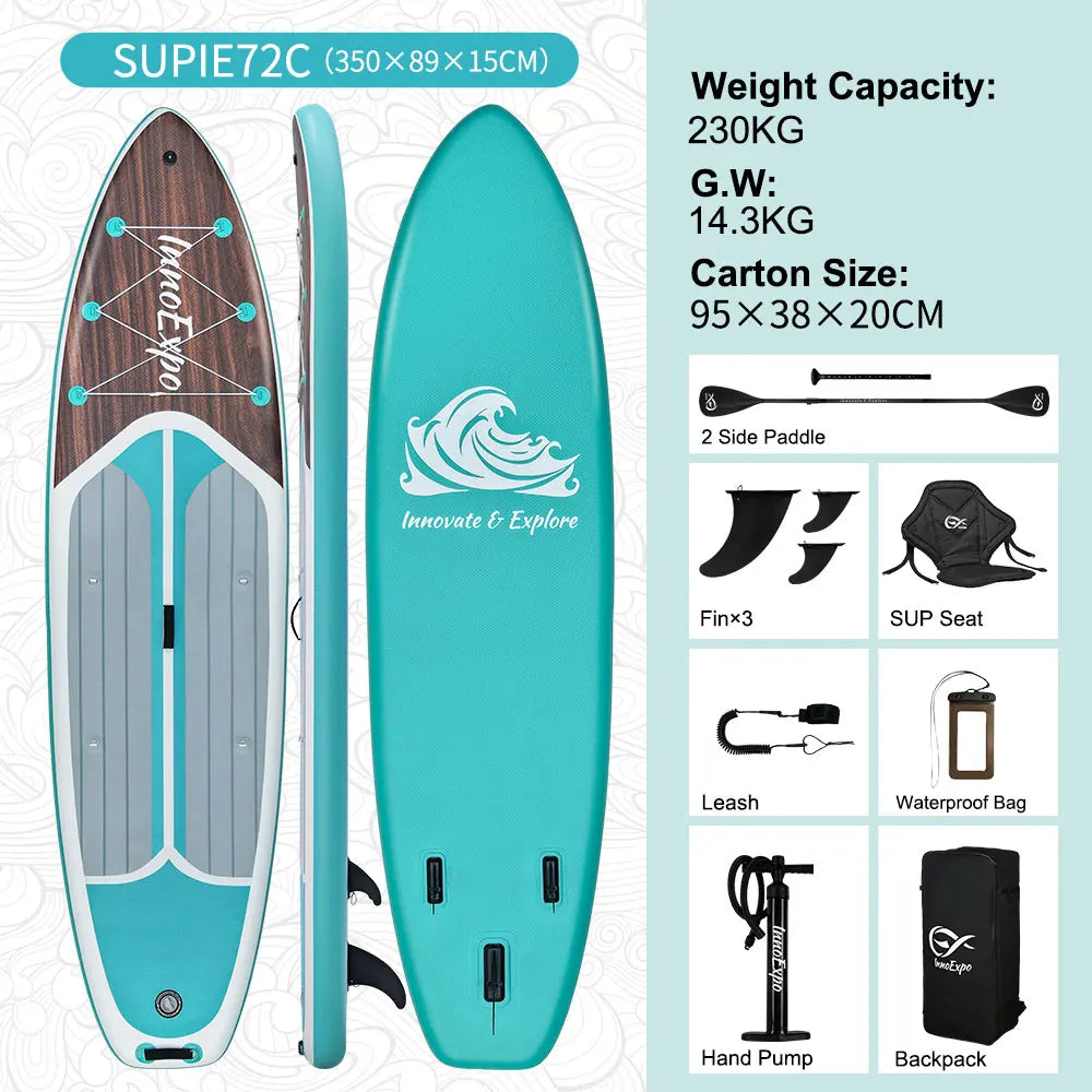 InnoExpo Stand Up Paddle Board Inflatable Surfboard Surf Sup Board Non-Slip Water Sport Paddleboard with Accessories