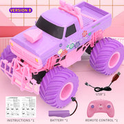 Pink 2.4G RC Car - JJRC Q157 Remote Control Off-Road Climbing Vehicle Ideal Girl's Party Gift & Christmas Toy