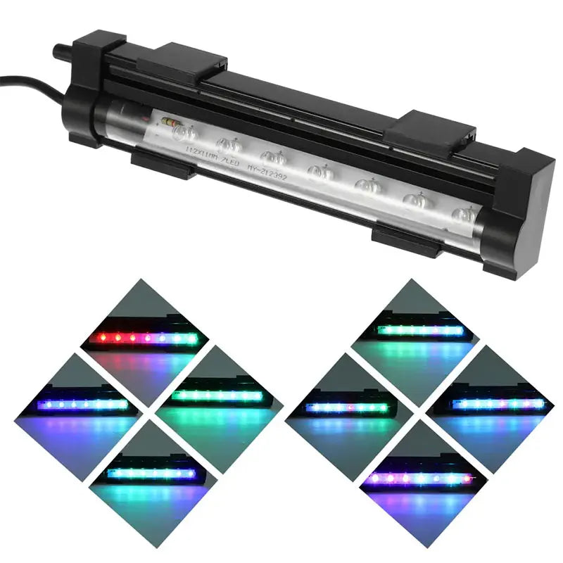 Fish Tank 46cm Colorful Slow Flash Submersible Light Aquarium Waterfall Bubble LED Light Automatic Color-changing Ambient Lamp