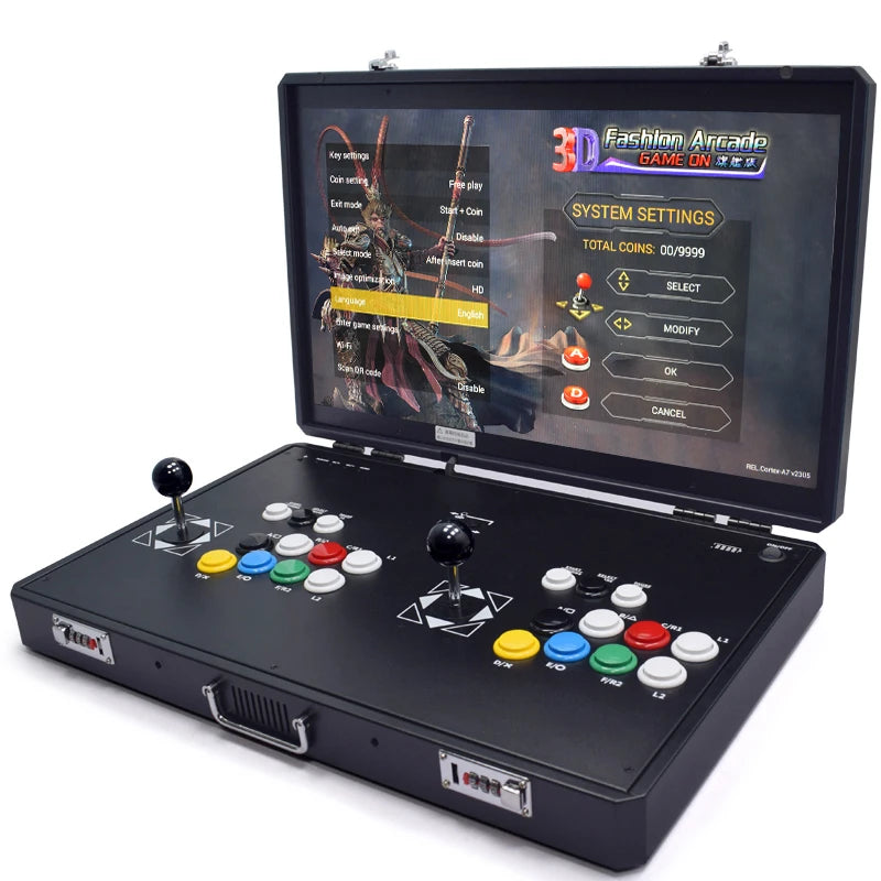Pandora H3 24 Inch LCD Arcade Console, 23000 Games, 2 Players PCB Board, Retro Video, Box Table Bartop Machine