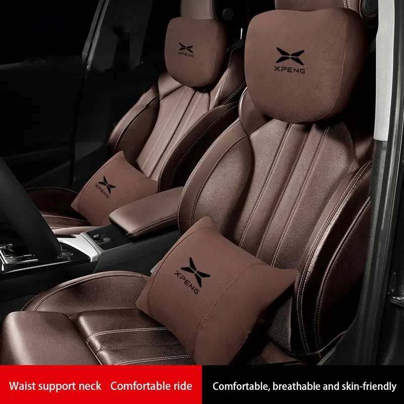Car Neck Pillow Seat Headrest Lumbar Support Pillow Spine Protect Car Pillow Neck Rest Cushion For Xpeng Xiaopeng P5 P7 G9 G3i