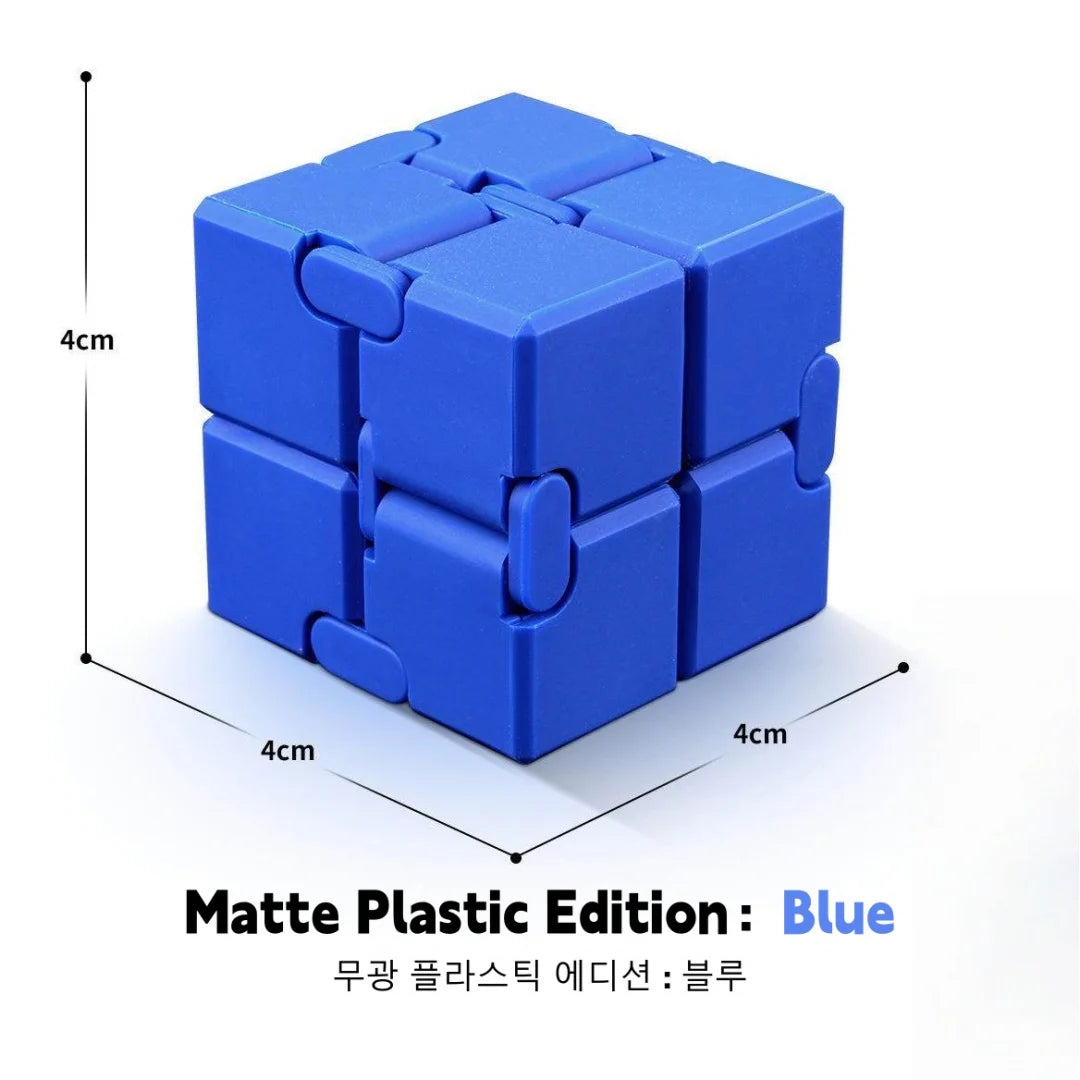 Alloy&Plastic Infinity Cube Fidget Toy Ultra-Durable Sensory Stress Reliever for Adults & Kids Anxiety Relief Gift
