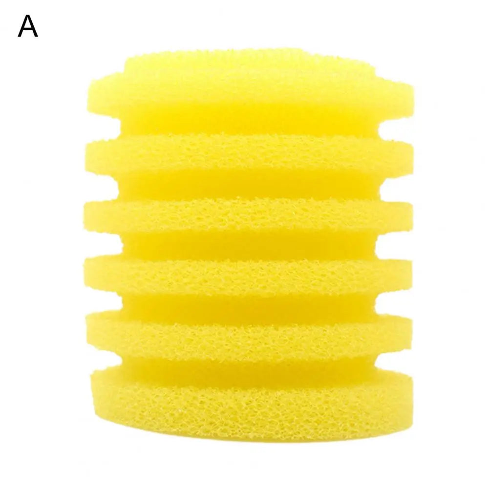 Fish Tank Sponge Universal Reusable Simple Operation Round Yellow Aquarium Filter Foam Filter Sponge Avoid Blockages