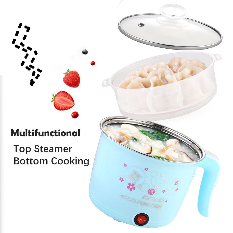 Mini Multifunction Electric Cooker Home Hot Pot 1-2 People Heating Pan Cooking Pot Machine Eu Plug Rice Cooker Appliances