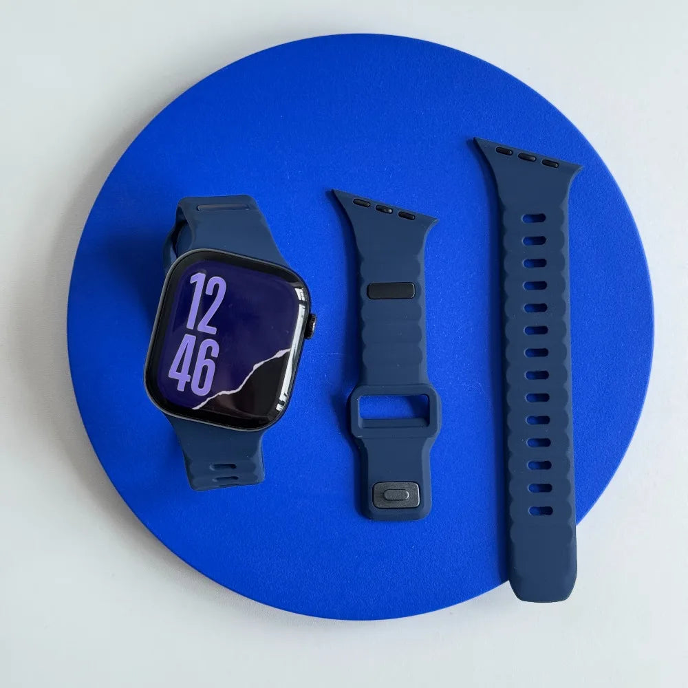 Silicone Sport Strap For Apple Watch Band Ultra 49mm 40mm 41mm 44mm 45mm 46mm correa bracelet iwatch Series 11 10 9 8 7 6 5 se