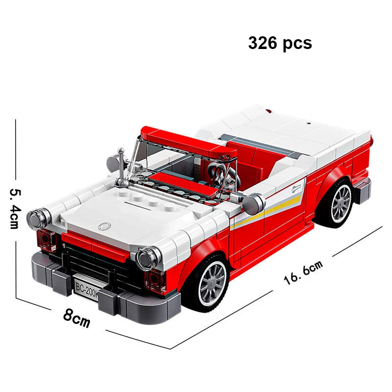 Technical Car Speed Racing Building Blocks Bricks Sets Sports Car MOC Garage City Vehicle Creative Toys For Kids