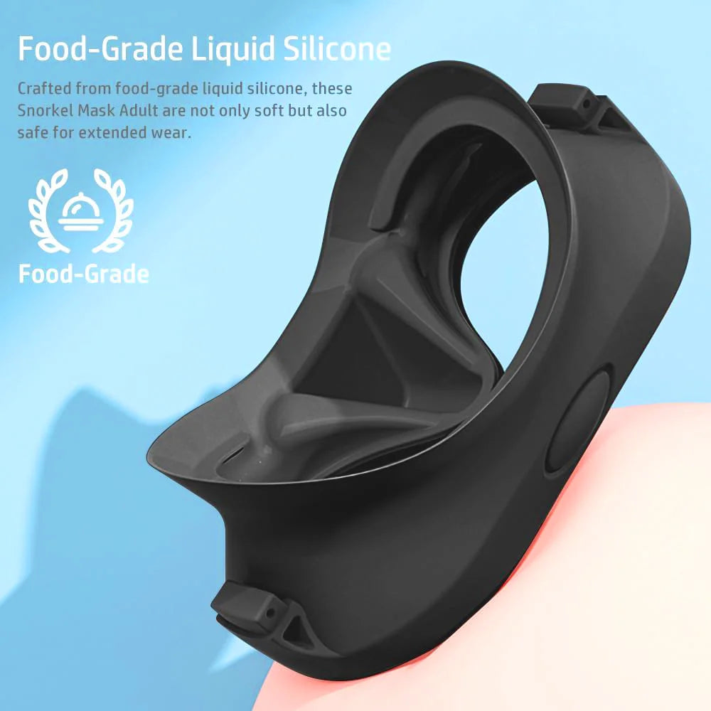 Frameless Diving Mask HD Panoramic Ultra Wide View Tempered Glass Snorkeling Swimming Goggles Suitable for Adults