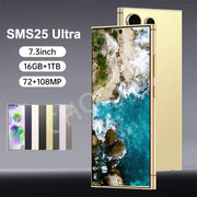2025 New SMS25 Ultra Case for 7.3inch HD Smartphone 4G 5G Dual Card Android 14 Global Version 7800mAh Battery 108MP